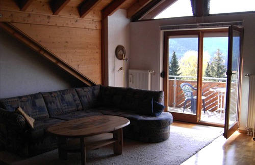 Neustadt Apartment | Panoramic view over Titisee-Neustadt in 2-room top floor apartment with balcony