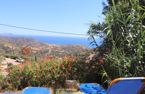 Triopetra House | Panoramic view of the sea, close to the beach, wifi - holiday home Triopetra, Cr