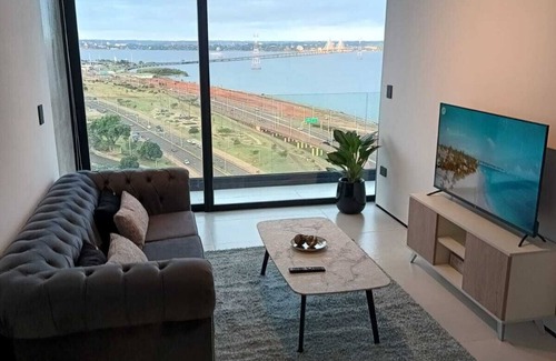 Posadas Apartment | Panoramic view of the Paraná River and the charming Posadas + parking