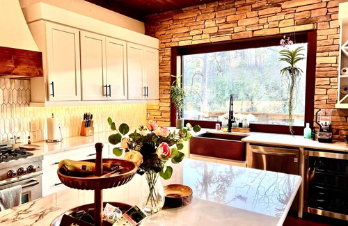 Double Springs House | Panoramic Views of Lake and Forest! Two Decks, Hot Tub, Fire Pit, Theater, Dock