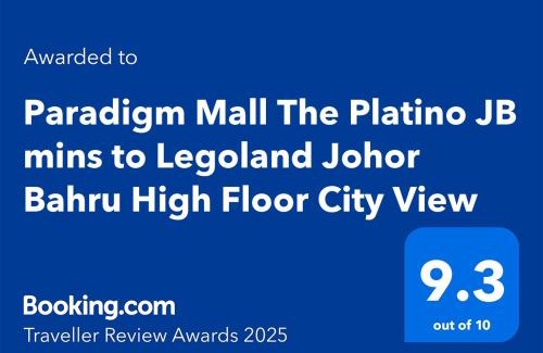 Johor Bahru Apartment | Paradigm Mall The Platino JB mins to Legoland Johor Bahru High Floor City View