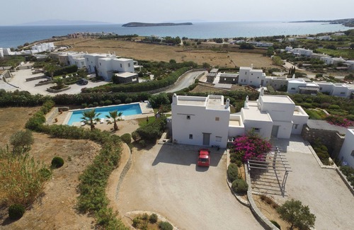 Chrissi Akti Villa | Paros, Drios Golden Beach: beautiful villa, large private pool, unique sea view
