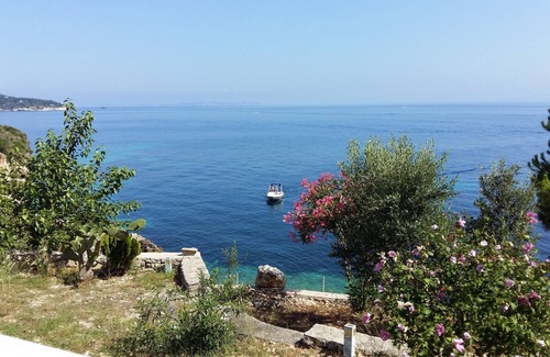 Gaios Villa | Paxos Sunrise Villa ,birds eye view, access to a small secluded beach