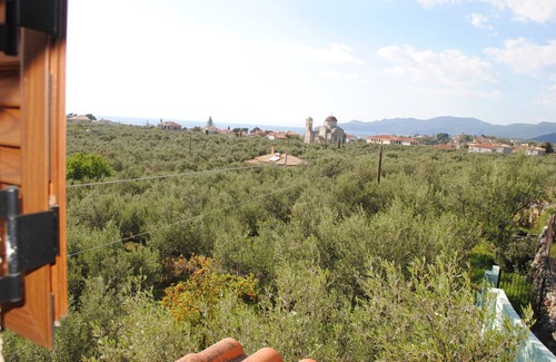 Stoupa Apartment | Peaceful apartment with gorgeous view over sea and village