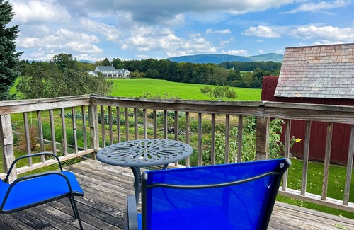Manchester Center Apartment | Peaceful farm stay with mountain views, sunny patio, & firepit - near skiing