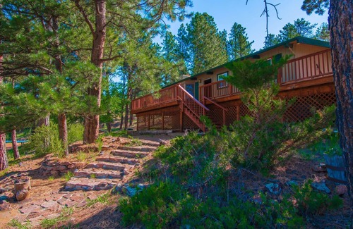 Westcreek House | Peaceful Lakefront Mountain House with Mountain Views in Westcreek CO, Wifi, Grill, Pets with Fee