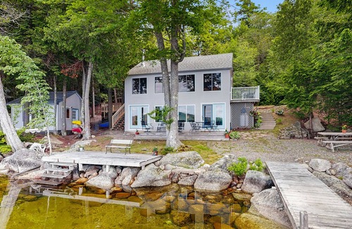 Otis House | Peaceful Lakefront Escape with Outdoor Dining, Beach Access, Deck & Firepit