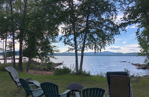 Rangeley Plantation Cabin | Peaceful, Secluded Waterfront Cottage with Sandy Beach