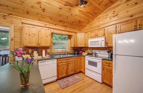 Waynesville Cabin | Peaceful Smoky Mountain Cabin w/Deck & Fire Pit!
