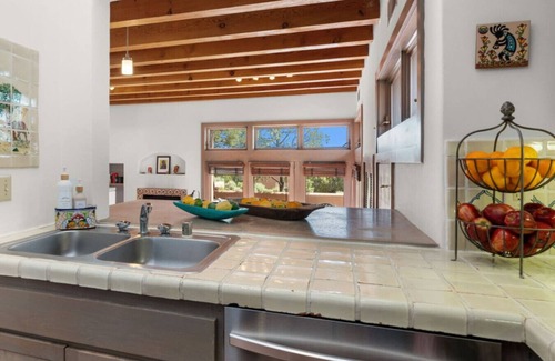 Nambe Pueblo House | Peaceful Tesuque Adobe with Pool & Nearby Trails