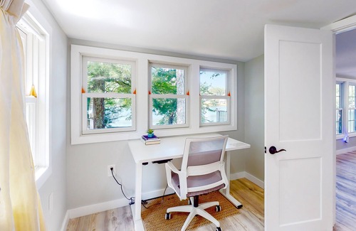 Plymouth Cottage | Peaceful waterfront cottage with furnished deck, beautiful view, firepit