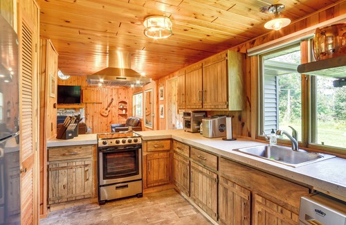 Pembine Cabin | Pembine Cabin w/Expansive Yard, Fire Pit & Grill!