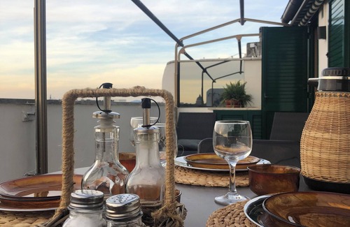 Flaminio Apartment | Penthouse 70' Suite Gallery with Panoramic Terrace