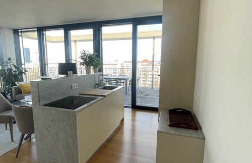 Vienna Apartment | Penthouse apartment with car parking and easy metro access/free gym available
