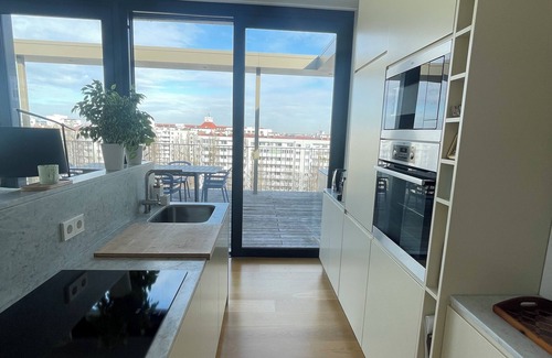Vienna Apartment | Penthouse apartment with car parking and easy metro access/free gym available