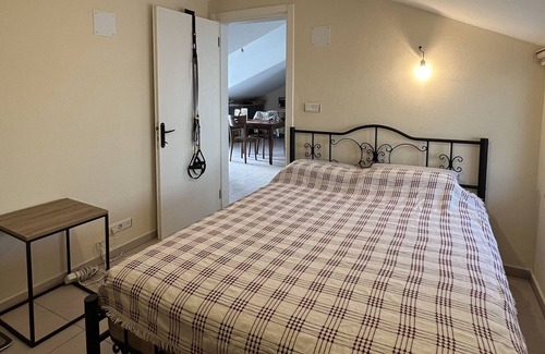 Datca City Center Apartment | Penthouse on the beach, modernly furnished. Above the roofs of Datça.