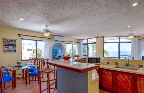 Akumal Condo | Penthouse view of the Caribbean with AC, WiFi, easy beach access!