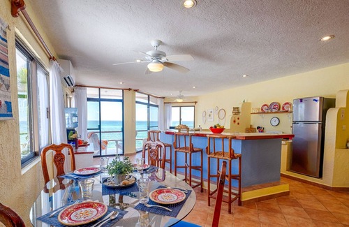 Akumal Condo | Penthouse view of the Caribbean with AC, WiFi, easy beach access!