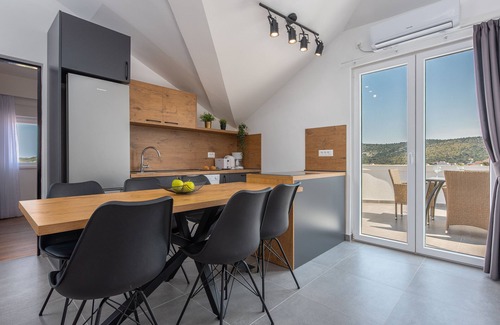 Razanj Apartment | "Perfect runaway" in quiet bay with sea view and heated pool -app for 6 - Mona 7