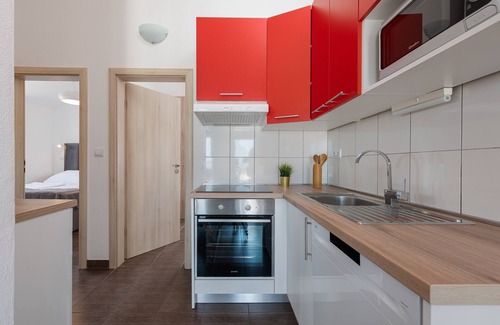 Razanj Apartment | "Perfect runaway" in quiet bay with sea view and heated pool -app for4- Mona 4nn