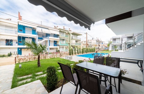Paralia Ofryniou Apartment | Perla One - Bedroom Apartment with Pool Access, Perla Residential Complex