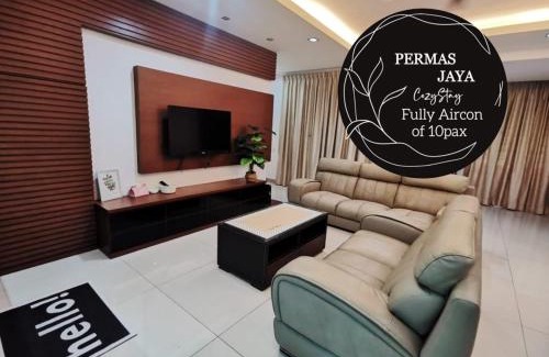 Bandar Baru Permas Jaya Apartment | Permas 14min to MidValley 10pax WiFi TV Box 4BRoom
