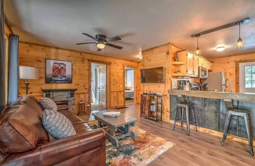 Mineral Bluff Cabin | Pet Friendly Creekside Cabin w/Hot Tub & Fire Pit!