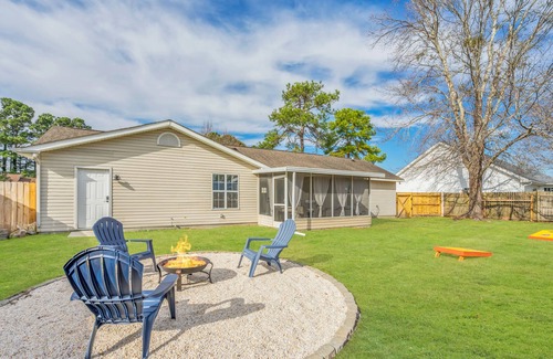 Myrtle Beach House | Pet Friendly Fenced Backyard Game Room Patio Firepit Trailer Motorcycle Parking