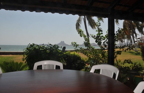 San Carlos Condo | Pilar Beachfront, huge porch, palms, hear waves 24/7, 3BR & 1 BR Beach Condos