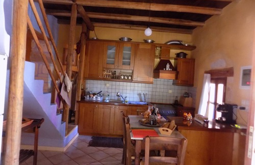 Plaka Cottage | Plakoura, a quiet cottage in village square of Plaka with a view to the sea.