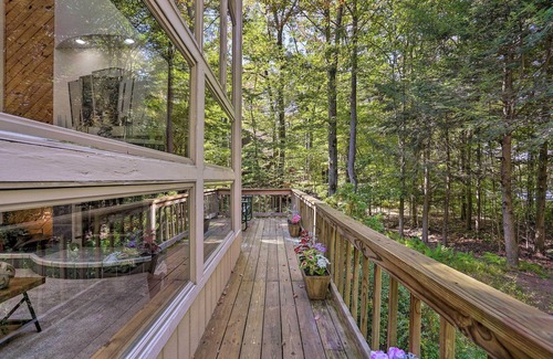 Locust Lake Village Cottage | Pocono Lake Paradise w/Private Beach & Dock!