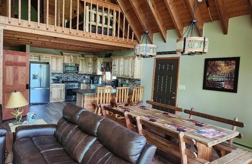Cresco House | Pocono Private lake setting with, Hot Tub, boat dock, fishing, Swimming, Canoe