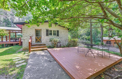Newnan House | Pool & Deck: Pond-View Getaway in Newnan!