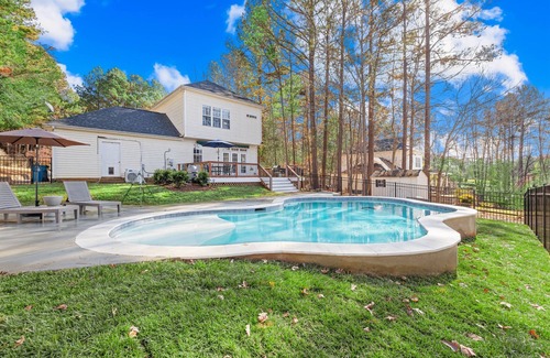 Sherrills Ford House | Pool, Firepit, Game Room, Peaceful Oasis & Views!