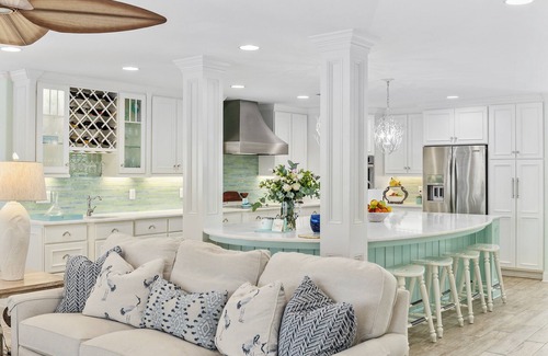 Inlet Harbour House | Pop-a-Cork: Waterfront home, pool, private beach + gated community!