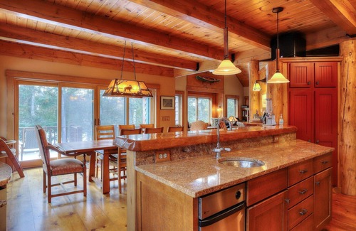 Oquossoc House | Potters Place Retreat/Event Venue - Log home, large spacious barn, and bunkhouse on Rangeley Lake