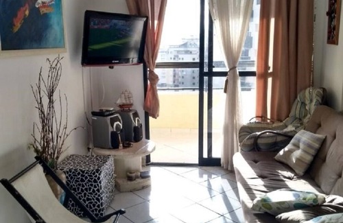 Aviacao Apartment | Praia Grande - Beachfront Building 2 Bedrooms + Balcony + Garage