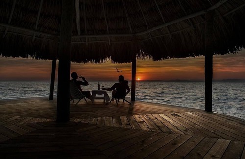 Thatch Caye Resort | Premier Oceanfront Cabana w/Private Roof Patio & Incredible Ocean Views