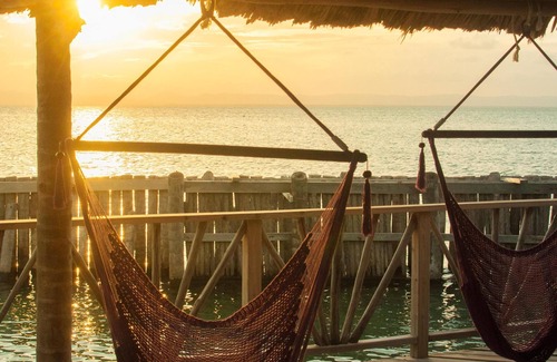 Thatch Caye Resort | Premier Oceanfront Cabana w/Private Roof Patio & Incredible Ocean Views