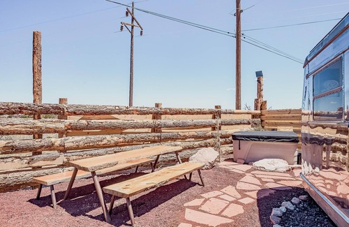 Valle House | Premium Accessible Airstream with Private Hot Tub (Unit I) - 3 Person Airstream - ADA Accessible