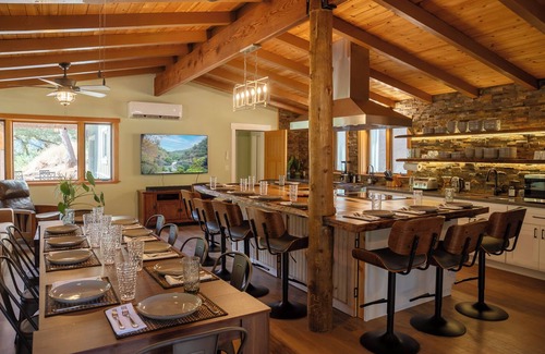 Sonora Cottage | Private 40-acre retreat with creek, swimming hole, sleeps 18, dog-friendly, near golf & casinos.