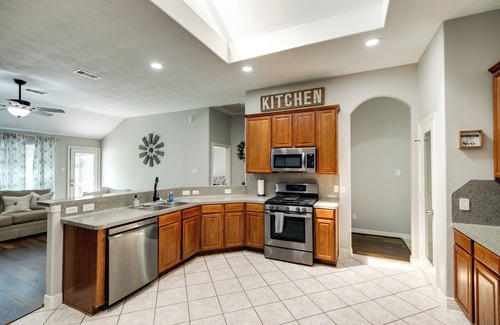 Cove House | Private Acreage, Pergola & Fire Pit: Baytown Home