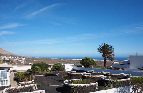 La Asomada Apartment | Private apartment with sea and mountain views, large exclusive garden, Lanzarote