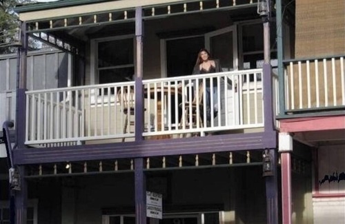 Sonora House | Private Balcony Overlooking Washington St in Downtown Sonora - Free Parking