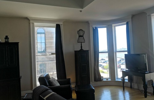 Saint John House | Private balcony with harbour view 2nd floor.