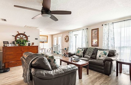 New Port Richey Bed & Breakfast | Private bedroom and private bath at separate end of home with water views.