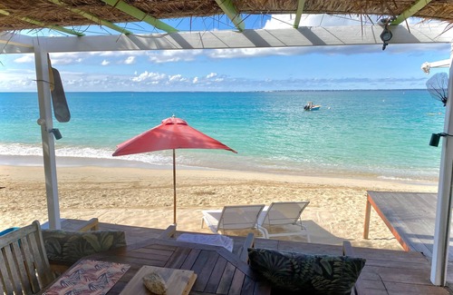 Grand Case Cottage | PRIVATE COTTAGE ON THE BEACH. Your own terrace with view of gorgeous sunsets.