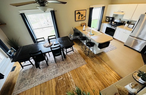 East Jordan House | Private DOCK & Beach on Lake Charlevoix/Pontoon Rental/GolfCart/RV Parking