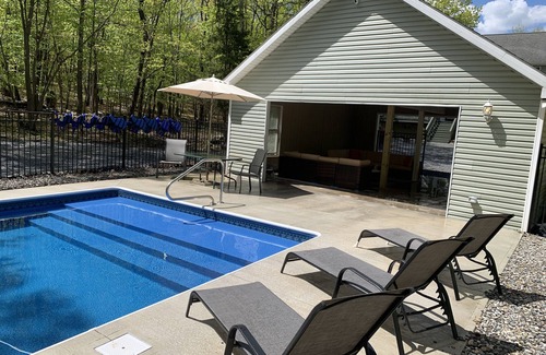East Stroudsburg House | Private heated pool. Secluded 4,500sq.ft Hot tub. game room.