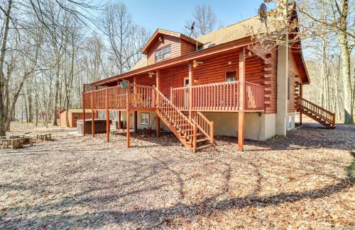 Briar Crest Woods House | Private Hot Tub and Fire Pit Log Cabin in Blakeslee
